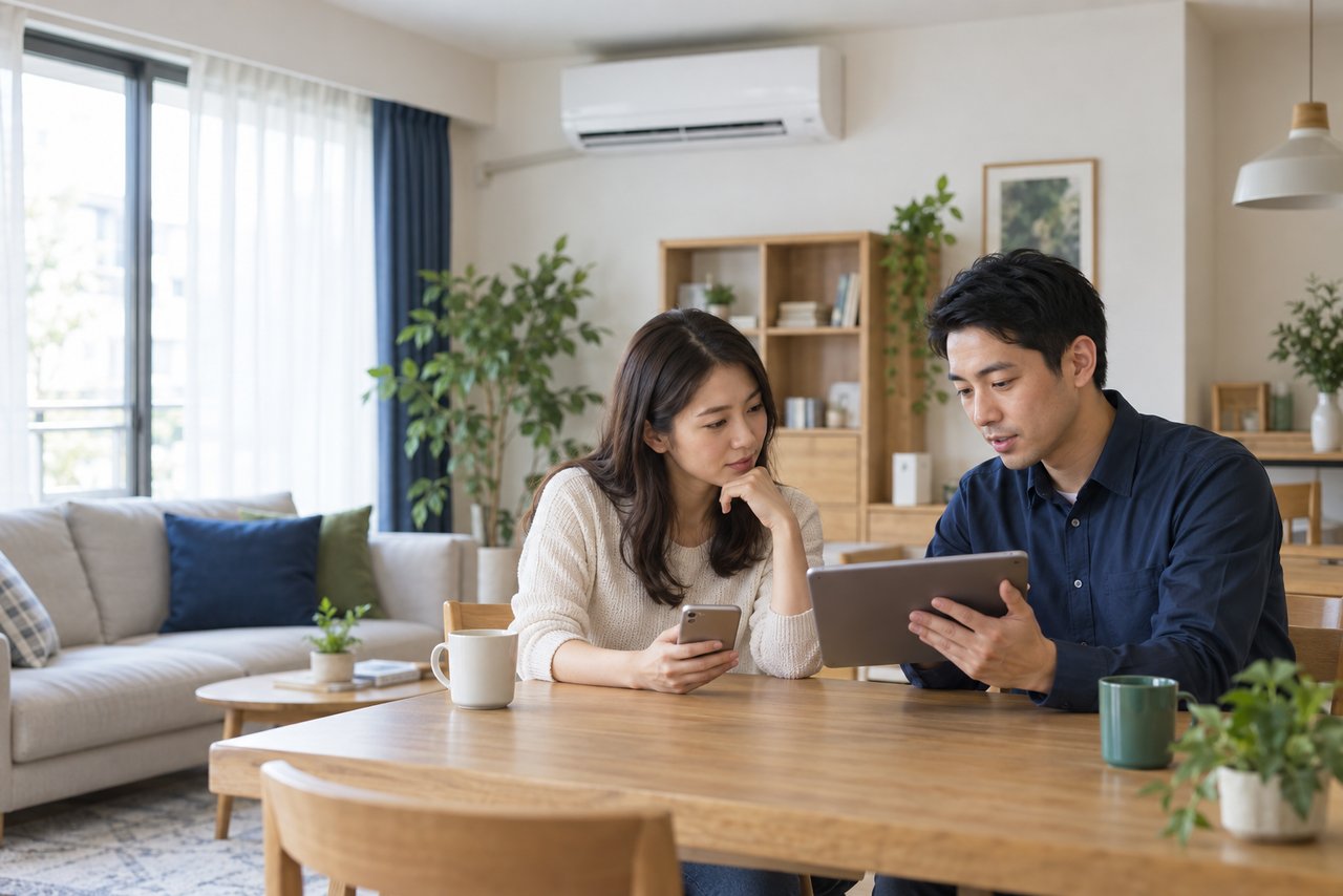 住户与服务顾问沟通家电问题的 AI 场景示意,非商家实拍